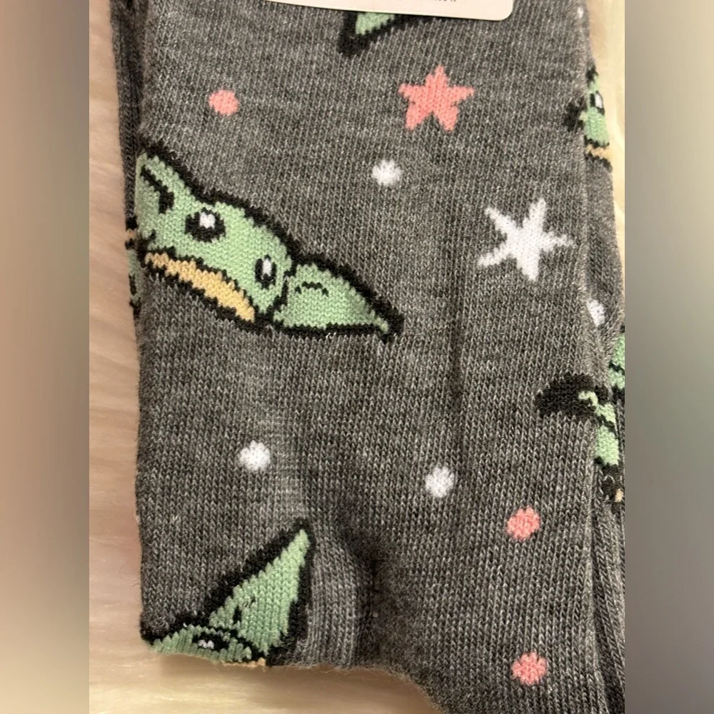 Disney Star Wars Mandalorian Grogu 2 Pair Bootie Socks